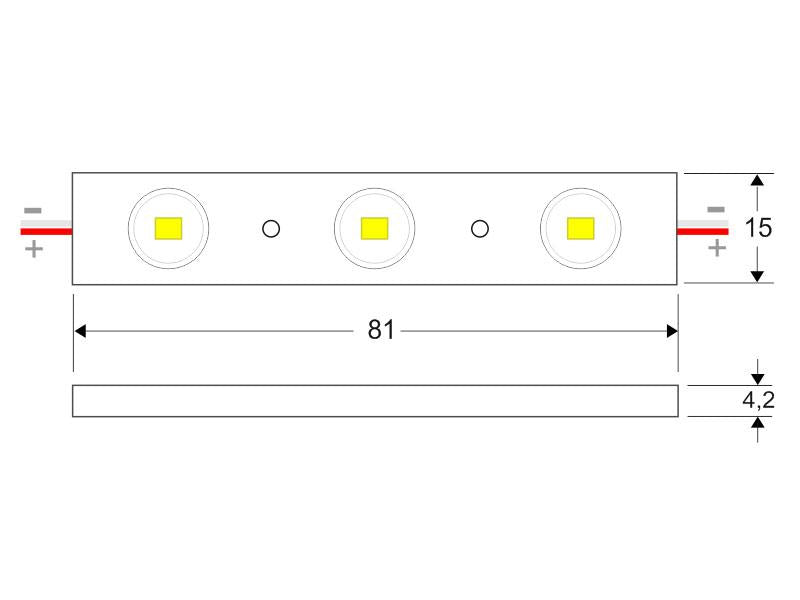 Módulo led ideal para proyectos especiales, rótulos luminosos, etc.