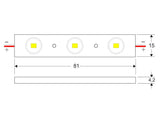 Módulo led ideal para proyectos especiales, rótulos luminosos, etc.