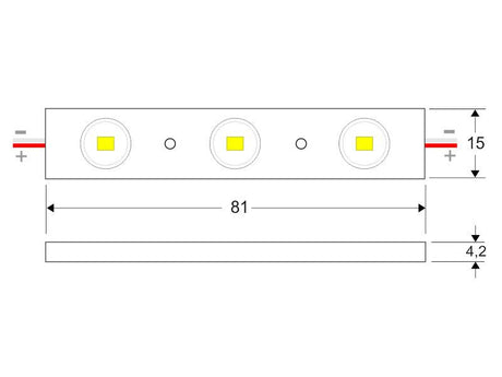 Módulo led ideal para proyectos especiales, rótulos luminosos, etc.