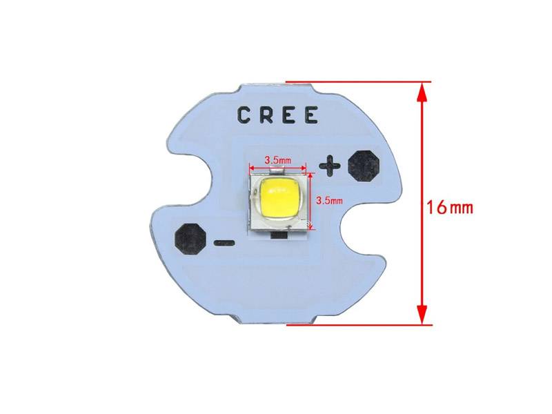 Chip led de la prestigiosa marca CREE montado y soldado en circuito impreso