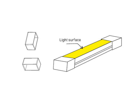 Tapa de fin de línea específica que permite sellar el extremo del tubo de silicona NEON. Se aconseja utilizar silicona pegamento o algún otro material adhesivo para fijarlo.