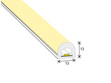 Tapa de fin de línea específica que permite sellar el extremo del tubo de silicona NEON. Se aconseja utilizar silicona pegamento o algún otro material adhesivo para fijarlo.