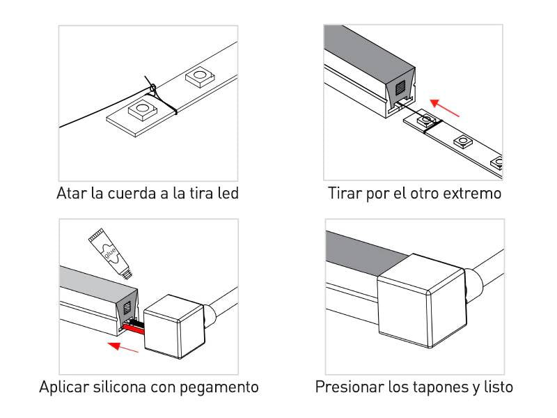 Tubo de silicona para insertar tira led y obtener un tubo de NEON luminoso de máxima calidad y perfecta difusión de la luz. Con múltiples ventajas sobre los tradicionales tubos de PVC. Ideal para decoración, perfilar con luz, rotulación, interiorismo, etc.