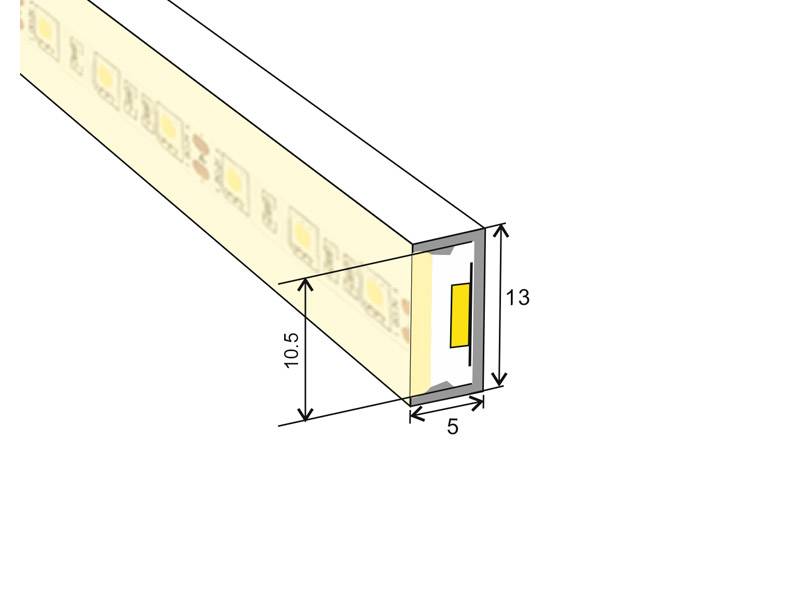 Tubo de silicona para insertar tiras led y obtener un tubo de NEON luminoso de máxima calidad y perfecta difusión de la luz. Con múltiples ventajas sobre los tradicionales tubos de PVC. Ideal para decoración, perfilar con luz, rotulación, interiorismo, etc.