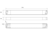 Fuente de alimentación de diseño ultra delgado y encapsulada con los niveles de protección más exigentes especialmente indicada para su utilización dentro de perfiles led.