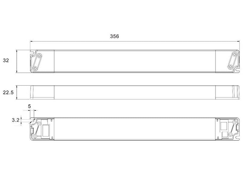 Fuente de alimentación de diseño ultra delgado y encapsulada con los niveles de protección más exigentes especialmente indicada para su utilización dentro de perfiles led.