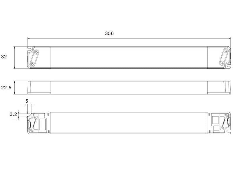 Fuente de alimentación de diseño ultra delgado y encapsulada con los niveles de protección más exigentes especialmente indicada para su utilización dentro de perfiles led.