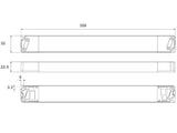 Fuente de alimentación de diseño ultra delgado y encapsulada con los niveles de protección más exigentes especialmente indicada para su utilización dentro de perfiles led.