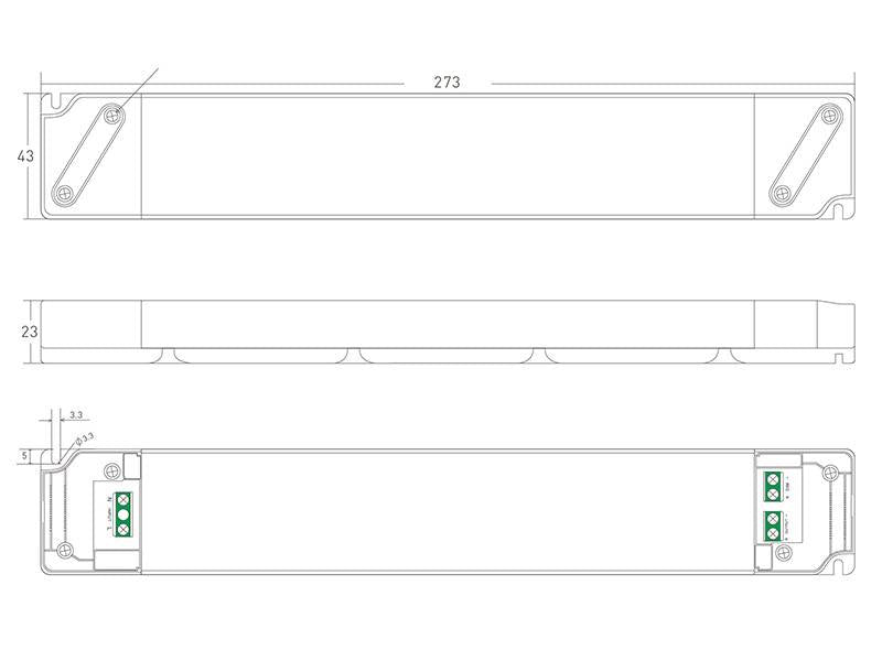 Fuente de alimentación SLIM con regulación 5 en 1: 0-10V, 1-10V, 10V PWM, TRIAC DIM, Resistance DIM. Libre de parpadeo, regulación 0-100%, Regulación led 1%. Ideal para regulación de tiras led DC24V, con posibilidad de añadir sondas crepusculares 0-10V, mandos y reguladores 0-10V, TRIAC, etc.
