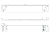 Fuente de alimentación SLIM con regulación 5 en 1: 0-10V, 1-10V, 10V PWM, TRIAC DIM, Resistance DIM. Libre de parpadeo, regulación 0-100%, Regulación led 1%. Ideal para regulación de tiras led DC24V, con posibilidad de añadir sondas crepusculares 0-10V, mandos y reguladores 0-10V, TRIAC, etc.