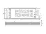 Fuente de alimentación con regulación 5 en 1: 0-10V, 1-10V, 10V PWM, TRIAC DIM, Resistance DIM. Libre de parpadeo, regulación 0-100%, Regulación led 1%. Ideal para regulación de tiras led DC24V, con posibilidad de añadir sondas crepusculares 0-10V, mandos y reguladores 0-10V, TRIAC, etc.