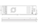 Fuente de alimentación con regulación 5 en 1: 0-10V, 1-10V, 10V PWM, TRIAC DIM, Resistance DIM. Libre de parpadeo, regulación 0-100%, Regulación led 1%. Ideal para regulación de tiras led DC24V, con posibilidad de añadir sondas crepusculares 0-10V, mandos y reguladores 0-10V, TRIAC, etc.