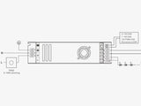 Fuente de alimentación con regulación 5 en 1: 0-10V, 1-10V, 10V PWM, TRIAC DIM, Resistance DIM. Libre de parpadeo, regulación 0-100%, Regulación led 1%. Ideal para regulación de tiras led DC24V, con posibilidad de añadir sondas crepusculares 0-10V, mandos y reguladores 0-10V, TRIAC, etc.