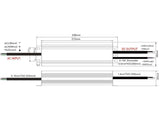 Fuente de alimentación con protección contra el agua IP67 y regulación 5 en 1: 0-10V, 1-10V, 10V PWM, TRIAC DIM, Resistance DIM. Libre de parpadeo, regulación 0-100%, Regulación led 1%. Ideal para regulación de tiras led DC24V, con posibilidad de añadir sondas crepusculares 0-10V, mandos y reguladores 0-10V, TRIAC, etc.