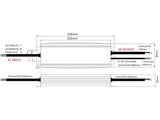 Fuente de alimentación con protección contra el agua IP67 y regulación 5 en 1: 0-10V, 1-10V, 10V PWM, TRIAC DIM, Resistance DIM. Libre de parpadeo, regulación 0-100%, Regulación led 1%. Ideal para regulación de tiras led DC24V, con posibilidad de añadir sondas crepusculares 0-10V, mandos y reguladores 0-10V, TRIAC, etc.