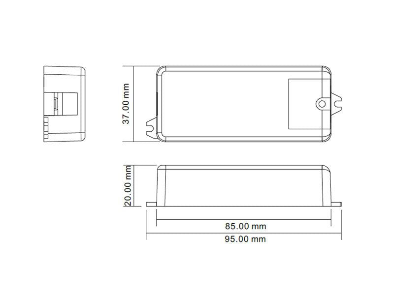Controlador profesional que trabaja como receptor de diferentes emisores RF y transmisores WiFi. Permite controlar de forma precisa tiras monocolor.