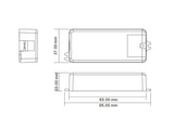 Controlador profesional que trabaja como receptor de diferentes emisores RF y transmisores WiFi. Permite controlar de forma precisa tiras monocolor.