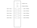 El mando a distancia LB2833 puede controlar 5 zonas diferentes de tiras monocolor fácilmente. Con un diseño minimalista y racional, es posible controlar cualquier zona por separado o actuar sobre todas ellas a la vez. Compatible con los receptores de la serie LB1009