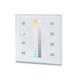 Controlador de pared con pantalla de cristal táctil de gran precisión para un control profesional de tiras led blanco dual. Compatible con los receptores de la serie LB1009