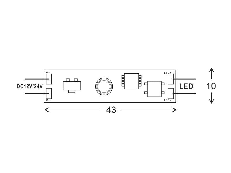 Nuevo Dimmer táctil con indicador luminoso de reducido tamaño para instalar en perfil que se conecta directamente a la tira led monocolor y permite regular la intensidad de luz de forma fácil y cómoda. Incluye efecto memoria, guarda la última posición elegida.