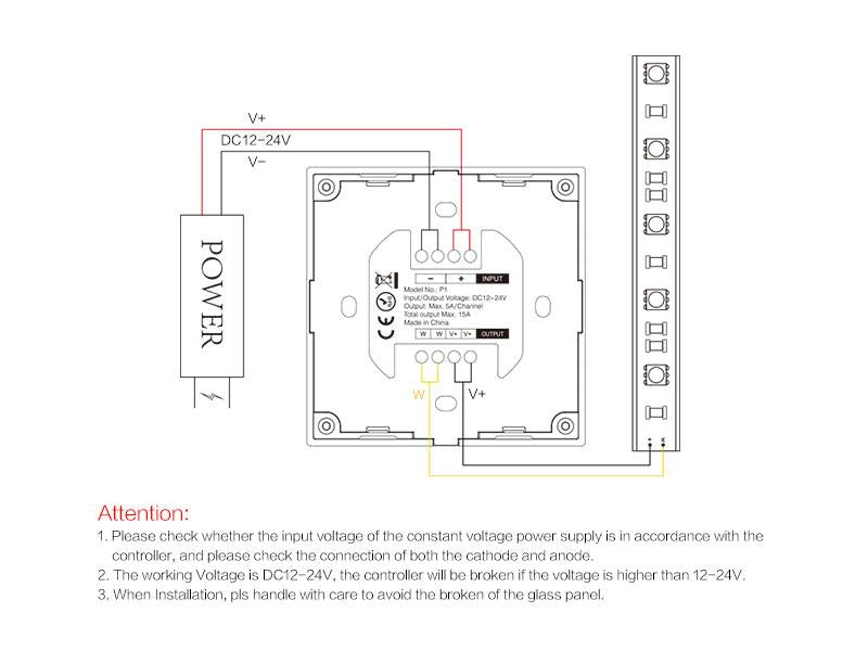 Controlador empotrable de panel táctil de gran calidad y cuidado diseño. Ideal para el control de la intensidad de las tiras Led monocolor. Se puede encender/apagar, ajustar el brillo, seleccionar diferentes efectos de iluminación y temporizador a través del panel táctil.