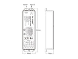 Control para cualquier tipo de tira led RGB+CCT, RGBW, RGB, CCT DUAL y MONO. En combinación del mando a distancia LD1051363 permite controlar hasta 8 zonas diferentes. Con autosincronización, transmite los comandos recibidos al resto de controladores a su alcance (30m) aumentando significativamente la distancia de la instalación. 