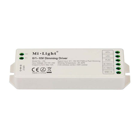 Controlador que permite la regulación de luces led DC12-24V (0-100%) a través de 0-10V, 1-10V, 10V PWM o pulsador. También a través de smartphone por WiFi ó 4G. Y con una amplia gama de mandos a distancia RF 2.4Ghz. Facilita la regulación de instalaciones led en el hogar, oficinas, hoteles, comercios, etc.