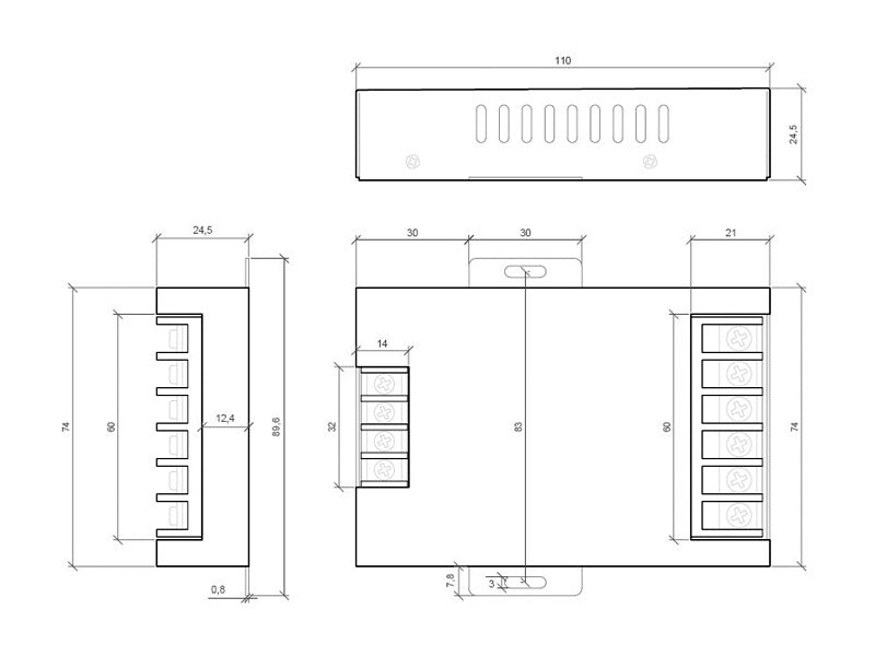 El amplificador RGB Pixel LED permite prolongar la longitud de metros lineales que se pueden instalar, logrando efectos mucho más homogéneos y a mayores distancias, sin necesidad de un tendido paralelo de cables.