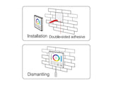 Control remoto de pared con pantalla de cristal táctil de gran precisión para un control profesional de tiras led RGB + CCT blanco dual.