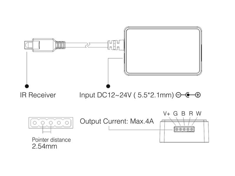 Controlador RGBW de última generación. Puedes controlar las tiras led RGBW a través del mando IR incluido, a través de conectividad WiFi mediante APP a través del smartphone y compatible con Alexa (el control por voz de Amazon). Un nuevo concepto de controladores profesionales para el control de cualquier tipo de tiras o luminarias led RGBW.