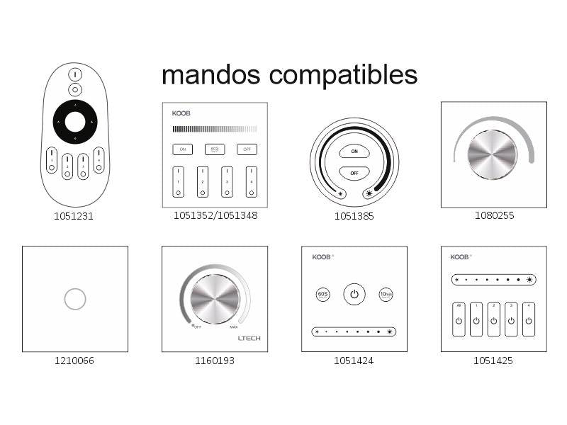 Controlador con regulación 0-10V específico para tiras led o paneles led con entrada DC30-40V, 900mA. En combinación con un mando a distancia permite regular la intensidad y temperatura, apagado/encendido de un panel led. Con un mismo mando es posible controlar todos los controladores a su alcance.