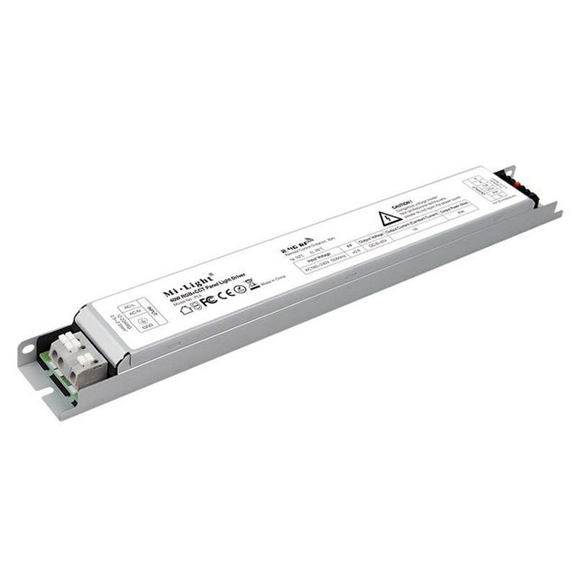 Controlador RGB+CCT específico para paneles LED. En combinación con un mando a distancia permite regular la intensidad, color y temperatura, apagado/encendido de un panel led. Con un mismo mando es posible controlar todos los controladores a su alcance.