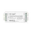 Amplificador de señal para tiras LED hasta 5 canales, para tiras monocolor, blanco dual, RGB o RGB+CCT. Necesario para instalación de tiras LED que superen los 8 metros de longitud o donde la señal necesita más potencia.