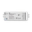 Controlador de altas prestaciones para cualquier tipo de tira led RGBW, RGB, CCT DUAL y MONO. En combinación con WiFi Relay LD1051459 permite controlar hasta 16 zonas diferentes. Con autosincronización, transmite los comandos recibidos al resto de controladores a su alcance (20m) aumentando significativamente la distancia de la instalación. 