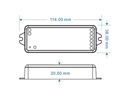 Controlador de altas prestaciones para cualquier tipo de tira led RGBW, RGB, CCT DUAL y MONO. En combinación con WiFi Relay LD1051459 permite controlar hasta 16 zonas diferentes. Con autosincronización, transmite los comandos recibidos al resto de controladores a su alcance (20m) aumentando significativamente la distancia de la instalación. 