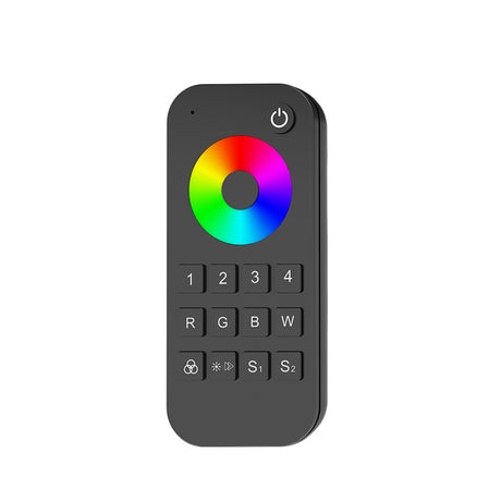Mando a distancia RF 2.4Ghz. En combinación con el controlador compatible LD1051467 permite el control de cualquier tipo de tira led RGBW o  RGB, CCT DUAL y MONO. Permite controlar hasta 4 zonas diferentes. Con teclado táctil.