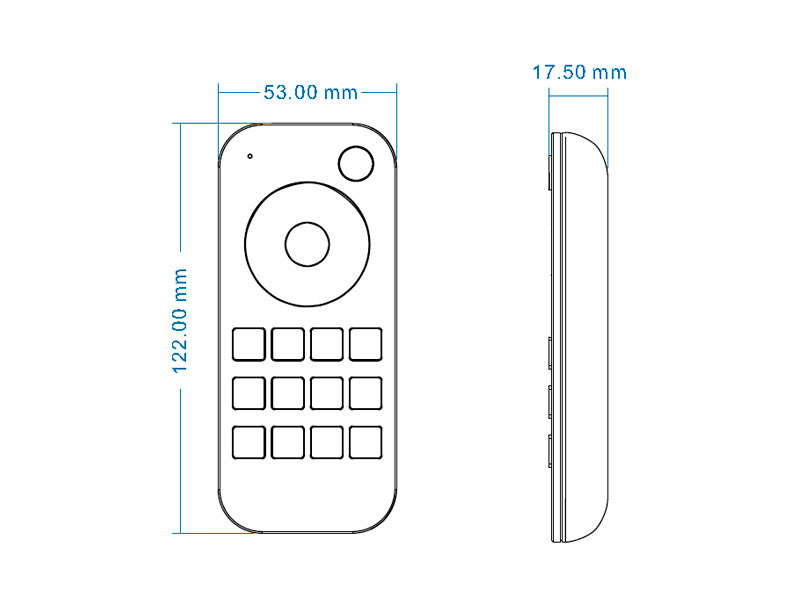 Mando a distancia RF 2.4Ghz. En combinación con el controlador compatible LD1051467 permite el control de cualquier tipo de tira led RGBW o  RGB, CCT DUAL y MONO. Permite controlar hasta 4 zonas diferentes. Con teclado táctil.