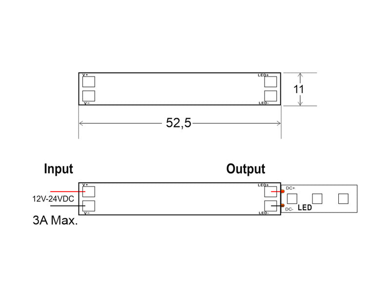 Nuevo Dimmer táctil con indicador luminoso de reducido tamaño para instalar en perfil que se conecta directamente a la tira led monocolor y permite regular la intensidad de luz de forma fácil y cómoda. No necesita soldar cables, incluye conectores rápidos para cables y tira led.