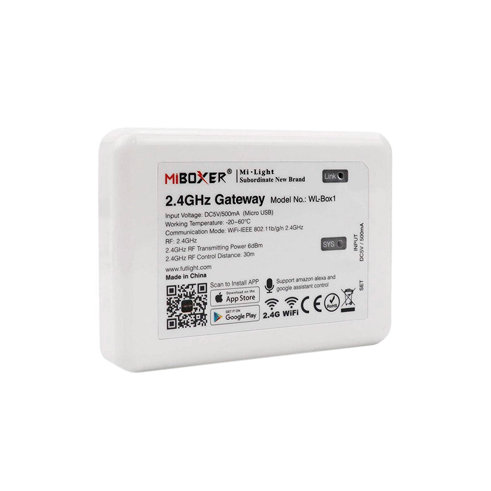 Controlador WiFi de última generación compatible con toda la gama de controladores, mandos, proyectores, downlight y bombillas WiFi de MyLight. Puedes controlar los dispositivos compatibles a través de conectividad WiFi mediante APP a través del smartphone Android o iOS y compatible con Alexa (el control por voz de Amazon). Un nuevo concepto de control para tus luminaras WiFi de Mylight. 