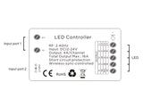 Controlador RF de altas prestaciones y reducidas dimensiones para cualquier tipo de tira led RGBW, RGB, CCT DUAL y MONO.  En combinación con el mando a distancia LD1051530 permite controlar todos los parámetros de las tiras led conectadas.