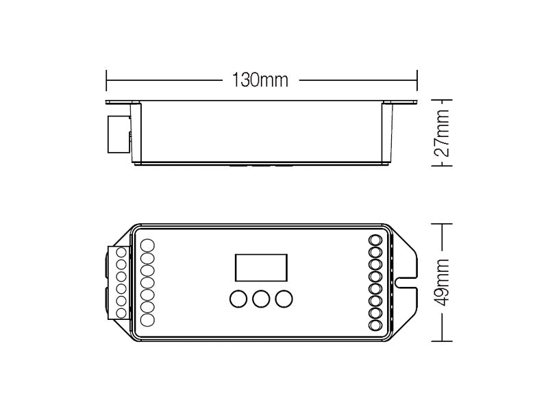 Decoder DMX512 con soporte RDM, 2Ch CCT. Con display y selector de opciones. y múltiples sistemas de protección incorporados.