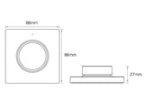 Mando de superficie con sujección magnética y control rotatorio de gran calidad y cuidado diseño. Ideal para el control de la intensidad de las tiras Led monocolor. Se puede encender/apagar, ajustar el brillo y efecto noche a través del panel táctil. Compatible con todos los controladores dimming de MyLight. Se alimenta con pila CR2032 y es posible ponerlo en cualquier superficie sin necesidad de empotrar.