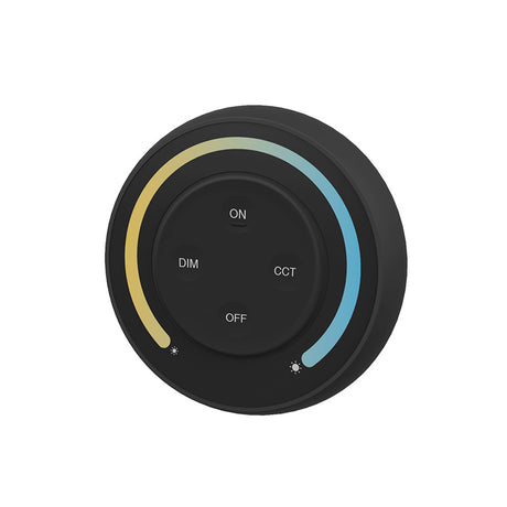 Mando de superficie con control táctil de gran calidad y cuidado diseño. Incorpora base magnética para instalar en cualquier superficie y facilitar la portabilidad. Ideal para el control de la intensidad de las tiras Led CCT. Se puede encender/apagar, ajustar la intensidad y seleccionas el color de luz. Se alimenta con 2 pilas tipo AAA.