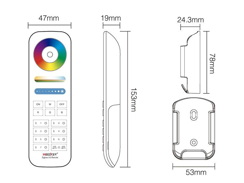 Mando a distancia fabricado con el protocolo estándar Zigbee 3.0. Compatible con  todos los controladores, bombillas y lámparas Zigbee de MyBoxer. Añade el mando al sistema Zigbee y podrás controlar fácilmente todos los dispositivos a su alcance. 