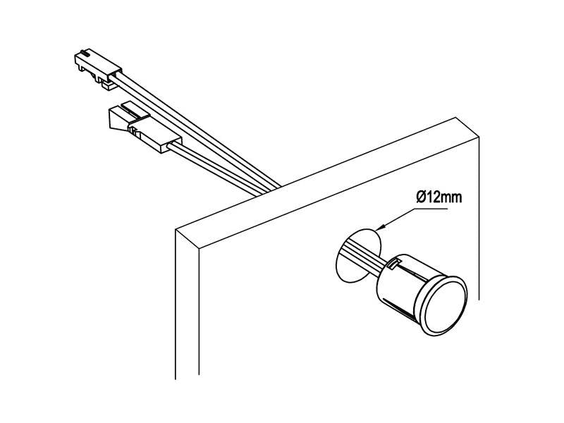 Sensor táctil para el encendido/apagado y regulación de tiras led y otras luminarias led con alimentación de DC12/24V