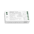 Controlador 2 en 1, para tiras monocolor y CCT o blanco dual. Dimmer RF 2.4Ghz para variar la intensidad de la luz que emiten las tiras LED y programar distintos efectos. Puede controlar 4 zonas distintas. Compatible con un amplio catálogo de mandos a distancia.