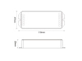 Controlador 2 en 1, para tiras monocolor y CCT o blanco dual. Con tecnología inalámbrica de 2.4GHz de bajo consumo, transmisión de señal de 30m y anti-interferencias. Con transmisión y sincronización automática. Soporte de dimmer con pulsador. Con salida DC12-48V, 20A. Puede controlar 4 zonas distintas. Compatible con un amplio catálogo de mandos a distancia.