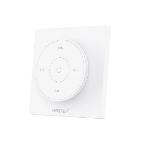 Mando de superficie con sujección magnética y control táctil de gran calidad y cuidado diseño. Ideal para el control de la intensidad de las tiras Led monocolor y CCT. Se puede encender/apagar, ajustar el brillo y efecto noche a través del panel táctil. Compatible con todos los controladores dimming de MyLight. Se alimenta con pila CR2032 y es posible ponerlo en cualquier superficie sin necesidad de empotrar.