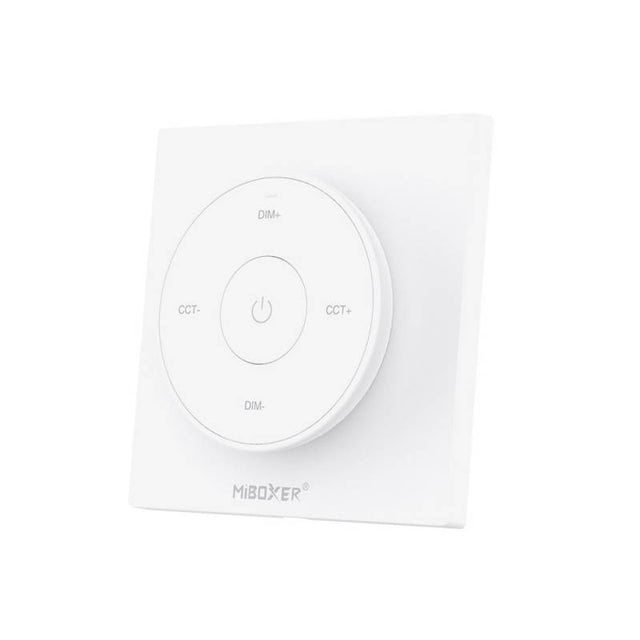Mando de superficie con sujección magnética y control táctil de gran calidad y cuidado diseño. Ideal para el control de la intensidad de las tiras Led monocolor y CCT. Se puede encender/apagar, ajustar el brillo y efecto noche a través del panel táctil. Compatible con todos los controladores dimming de MyLight. Se alimenta con pila CR2032 y es posible ponerlo en cualquier superficie sin necesidad de empotrar.