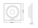 Mando de superficie con sujección magnética y control táctil de gran calidad y cuidado diseño. Ideal para el control de la intensidad de las tiras Led monocolor y CCT. Se puede encender/apagar, ajustar el brillo y efecto noche a través del panel táctil. Compatible con todos los controladores dimming de MyLight. Se alimenta con pila CR2032 y es posible ponerlo en cualquier superficie sin necesidad de empotrar.